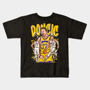Luka Doncic Los Angeles Cartoon Kids T-Shirt
